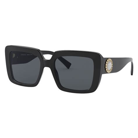 versace sunglasses square frame|black Versace sunglasses with rhinestones.